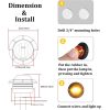10x 3/4 in' Round LED Clearence Light Front Rear Side Marker Indicators Light for Truck Car Bus Trailer Van Caravan Boat, Taillight Brake Stop Lamp (12V, Red+Amber)
