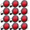 12 Pcs 4 Inch Round LED Trailer Tail Lights Trucks Lights 12 LED Stop Tail Lights Waterproof Brake Stop Turn Marker Lights Sealed Flush Mount for Trucks RV Boat (Red)