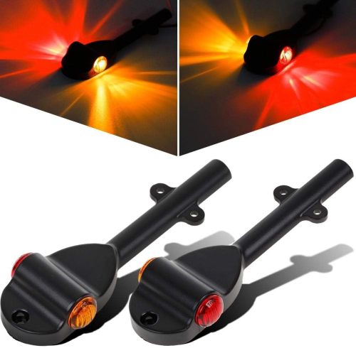 2Pcs RED LED Trailer Fender Lights Bullet LED Clearance Marker Light Left Right Amber Front Red Rear