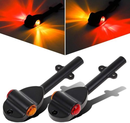 2Pcs RED LED Trailer Fender Lights Bullet LED Clearance Marker Light Left Right Amber Front Red Rear