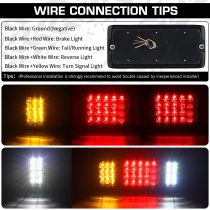 40 LED Truck Tail Light Bar, Super Bright Turn Signal Brake Reverse Tail Light with Iron Net Protection for 10-30 Volt Truck Boat Snowmobile Trailer Pickup RV Camper UTV UTE Vans