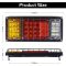 40 LED Truck Tail Light Bar, Super Bright Turn Signal Brake Reverse Tail Light with Iron Net Protection for 10-30 Volt Truck Boat Snowmobile Trailer Pickup RV Camper UTV UTE Vans