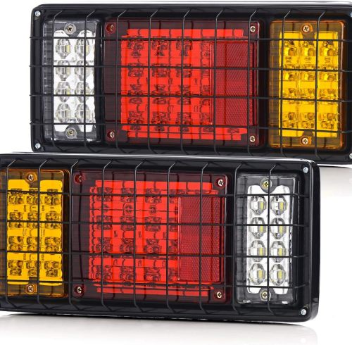 40 LED Truck Tail Light Bar, Super Bright Turn Signal Brake Reverse Tail Light with Iron Net Protection for 10-30 Volt Truck Boat Snowmobile Trailer Pickup RV Camper UTV UTE Vans