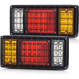 40 LED Truck Tail Light Bar, Super Bright Turn Signal Brake Reverse Tail Light with Iron Net Protection for 10-30 Volt Truck Boat Snowmobile Trailer Pickup RV Camper UTV UTE Vans
