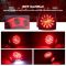 LED Trailer Tail Light Kit American Flag Designed 10 inch 3rd Brake Lights Aluminum Alloy Base Stop Turn Tail Lights for Under 80 inch Trailer Boat Utility Trailer Snowmobile 12V