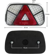 Trailer Rear Light Kit 12V/24V Waterproof Turn Signal/Brake/Rear/Back/Fog/Reflector Light with 2pcs 30cm Long 6-Core Cable for Truck Caravan Truck Truck Tractor