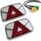 Trailer Rear Light Kit 12V/24V Waterproof Turn Signal/Brake/Rear/Back/Fog/Reflector Light with 2pcs 30cm Long 6-Core Cable for Truck Caravan Truck Truck Tractor