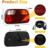 Trailer Tail Lights Kit Truck Rear Lamp Indicator Lighting Wiring Kit with 13 Pin Plug Connected with 2pcs 5.5m Long 5 Core Cable Suitable for Trailer Lorry Caravan or Truck