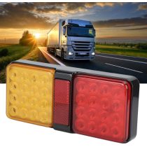 LED Tail Light,12V LED Tail Light Rear Lamp Turn Brake Light for Truck Trailer (Bright Red Yellow Light)1