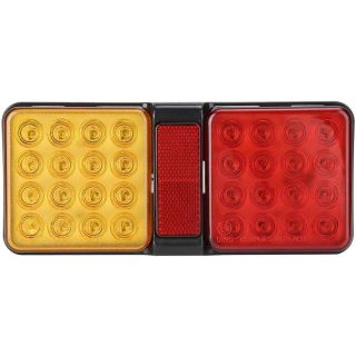 LED Tail Light,12V LED Tail Light Rear Lamp Turn Brake Light for Truck Trailer (Bright Red Yellow Light)1