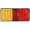 LED Tail Light,12V LED Tail Light Rear Lamp Turn Brake Light for Truck Trailer (Bright Red Yellow Light)1