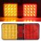 LED Tail Light,12V LED Tail Light Rear Lamp Turn Brake Light for Truck Trailer (Bright Red Yellow Light)1
