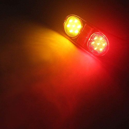 14 LED Truck Car Trailer Boat Caravan Rear Tail Light Stop Lamp Taillight 10-30V (Pack of 2)