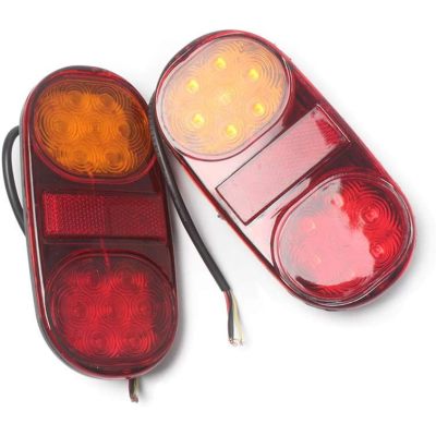 14 LED Truck Car Trailer Boat Caravan Rear Tail Light Stop Lamp Taillight 10-30V (Pack of 2)