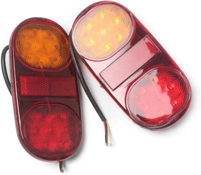 14 LED Truck Car Trailer Boat Caravan Rear Tail Light Stop Lamp Taillight 10-30V (Pack of 2)