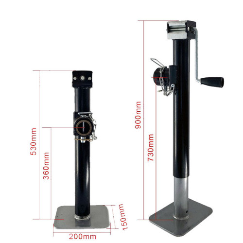 AtliFix ATHTJ-0201 0.8T Capacity Weld on Pipe Mount Swivel Trailer Jack