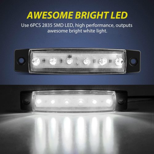 2PCS Trailer Tail Light Bar 20LED Brake Running Turn Signals Reverse Light Tail Lights IP65 Waterproof for 10-30V Truck Trailer Caravan Van RV UTV Camper Boat