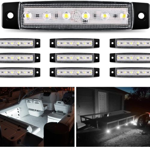 2PCS Trailer Tail Light Bar 20LED Brake Running Turn Signals Reverse Light Tail Lights IP65 Waterproof for 10-30V Truck Trailer Caravan Van RV UTV Camper Boat