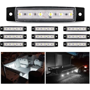2PCS Trailer Tail Light Bar 20LED Brake Running Turn Signals Reverse Light Tail Lights IP65 Waterproof for 10-30V Truck Trailer Caravan Van RV UTV Camper Boat