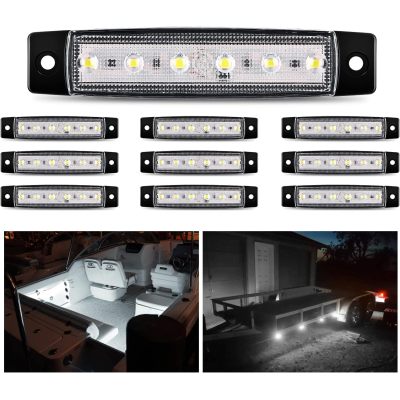 2PCS Trailer Tail Light Bar 20LED Brake Running Turn Signals Reverse Light Tail Lights IP65 Waterproof for 10-30V Truck Trailer Caravan Van RV UTV Camper Boat