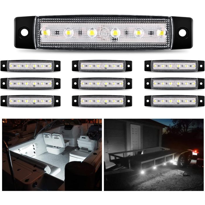 2PCS Trailer Tail Light Bar 20LED Brake Running Turn Signals Reverse Light Tail Lights IP65 Waterproof for 10-30V Truck Trailer Caravan Van RV UTV Camper Boat