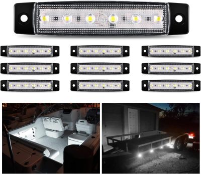 2PCS Trailer Tail Light Bar 20LED Brake Running Turn Signals Reverse Light Tail Lights IP65 Waterproof for 10-30V Truck Trailer Caravan Van RV UTV Camper Boat