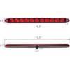 11 LED Red Trailer Brake Tail Light, 2 Pack 16” LED Bar Stop Turn Signal Tail Lights Waterproof Brake Strip Red Light for Marine Boats Golf Cart Offroad Truck RV UTV ATV