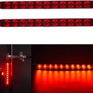 11 LED Red Trailer Brake Tail Light, 2 Pack 16” LED Bar Stop Turn Signal Tail Lights Waterproof Brake Strip Red Light for Marine Boats Golf Cart Offroad Truck RV UTV ATV