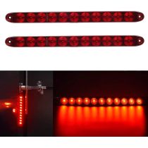 11 LED Red Trailer Brake Tail Light, 2 Pack 16” LED Bar Stop Turn Signal Tail Lights Waterproof Brake Strip Red Light for Marine Boats Golf Cart Offroad Truck RV UTV ATV