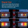 5x3 3x5 Inch Rectangle LED Trailer Tail Light Kit [DOT FMVSS 108] [SAE I6 P P2] [Grommets/Plugs] [Submersible] [Stop Turn Tail Park] [24 LED] Brake Lamp for Tow Truck 80" Wide Trailer