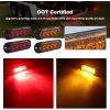 LED Trailer Lights Kit Front Rear Side Marker Clearance Indicators Light Lamp, 10Pack Amber + 10Pack Red DC12-24V 2.5" Waterproof Universal for RV Camper Truck Van Caravan Boat
