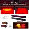 LED Trailer Lights Kit Front Rear Side Marker Clearance Indicators Light Lamp, 10Pack Amber + 10Pack Red DC12-24V 2.5" Waterproof Universal for RV Camper Truck Van Caravan Boat