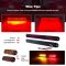 Submersible LED Trailer Light Kit Rectangle American Flag Designed 3rd Brake Lights Aluminum Alloy Base Stop Turn Tail Lights for 12V Trailer Boat Trucks Snowmobile