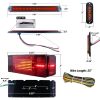 LED Trailer Lights Kit Front Rear Side Marker Clearance Indicators Light Lamp, 10Pack Amber + 10Pack Red DC12-24V 2.5" Waterproof Universal for RV Camper Truck Van Caravan Boat