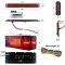 Submersible LED Trailer Light Kit Rectangle American Flag Designed 3rd Brake Lights Aluminum Alloy Base Stop Turn Tail Lights for 12V Trailer Boat Trucks Snowmobile