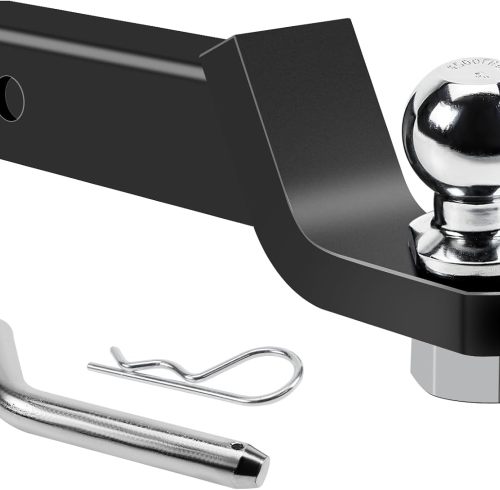 Trailer Ball Mount with 2" Ball and Hitch pin, Fits US 2in Receiver, Max 7500lbs, 2 inches Drop