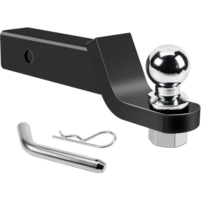 Trailer Ball Mount with 2" Ball and Hitch pin, Fits US 2in Receiver, Max 7500lbs, 2 inches Drop