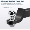 Trailer Ball Mount with 2" Ball and Hitch pin, Fits US 2in Receiver, Max 7500lbs, 2 inches Drop