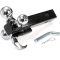 Trailer Hitch Tri-Ball Mount with Hook, Tactical Tow Hook 3 Ball Truck Hitch, Trailer Ball Size 1-7/8