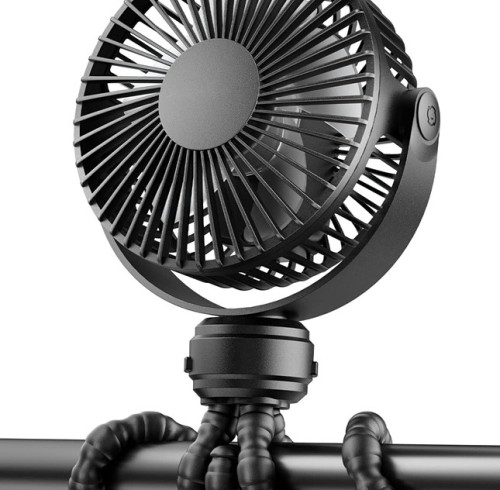 Mini Portable Stroller Fan Battery Operated Small Clip on Detachable 3 Speed Rechargeable Car Fan