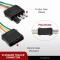 10039W 4 Pin Flat Trailer Wiring Harness Kit 18AWG 25Feet Male 4Feet Female Wishbone-Style Wiring Harness Extension kit for Utility Boat Trailer Lights