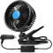 Clip Fan 360 Degree Rotatable Car Fan Cooling Air Fan with Stepless Speed Regulation & Cigarette Lighter Plug for SUV, RV, Vehicles