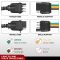 4 Way Flat Trailer Coiled Extension Cable 3 Feet Heavy Duty Jacket Cable Male and Female Wiring Harness Adapter 36