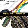 22FT 4 Pin 5 Wire Trailer Wiring Harness,Trailer Light Kit Heavy Duty Pure Copper Connectors with Nylon Mesh Protection for Rewiring of Taillights,Brake Lights and Turn Signals on Trailers RVs Boats
