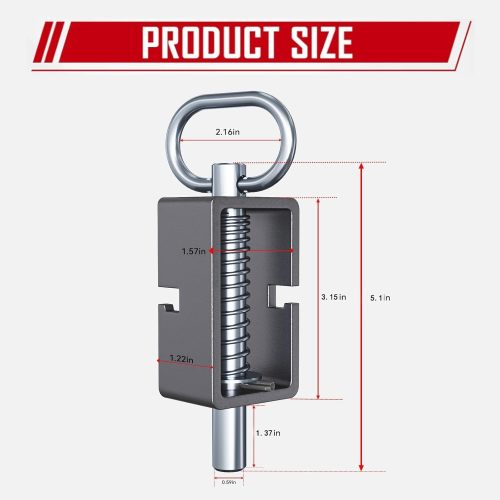 Trailer Gate Latch 2PCS Spring Latch Lock Heavy-Duty Weld-On Spring Latch Assembly Universal for Utility Trailer Gate Latch