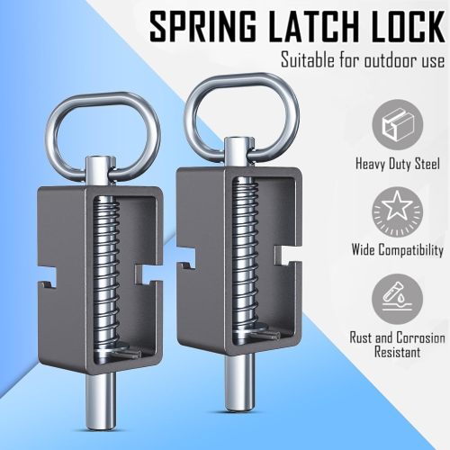 Trailer Gate Latch 2PCS Spring Latch Lock Heavy-Duty Weld-On Spring Latch Assembly Universal for Utility Trailer Gate Latch