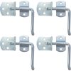 Trailer Gate Latch, 4 Pack Stake Bed Latches, Straight Side Gate Bracket Sets for Utility Trailer, Trucks, Wood