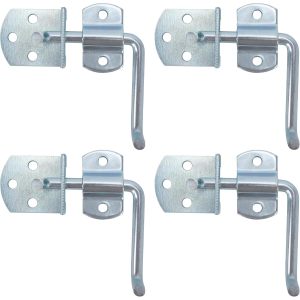 Trailer Gate Latch, 4 Pack Stake Bed Latches, Straight Side Gate Bracket Sets for Utility Trailer, Trucks, Wood