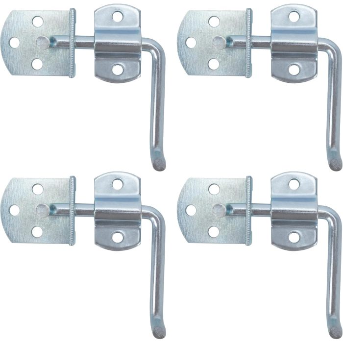 Trailer Gate Latch, 4 Pack Stake Bed Latches, Straight Side Gate Bracket Sets for Utility Trailer, Trucks, Wood