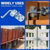 Trailer Gate Latch, 4 Pack Stake Bed Latches, Straight Side Gate Bracket Sets for Utility Trailer, Trucks, Wood